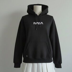Like New NASA Mens Size Small Black Nasa Hoodie